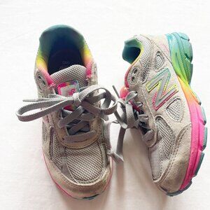 New Balance Gray Rainbow Sneakers size 1